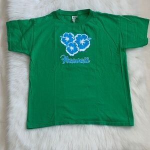 Kids Green T-Shirt with Floral Design